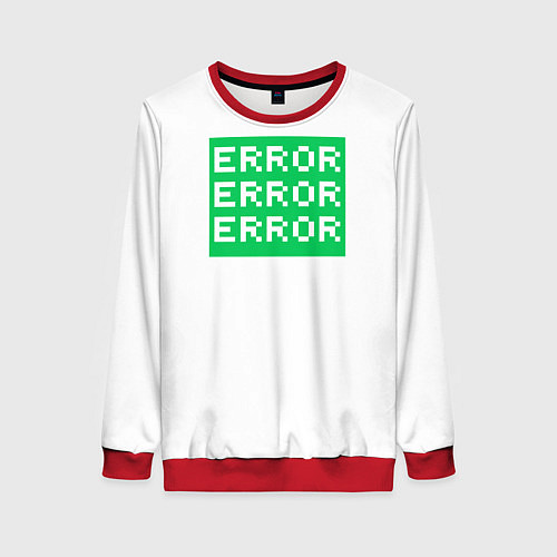 Женский свитшот Error Error Error / 3D-Красный – фото 1