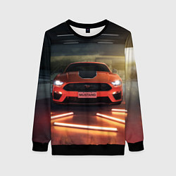 Свитшот женский Форд Мустанг, Ford Mustang, цвет: 3D-черный