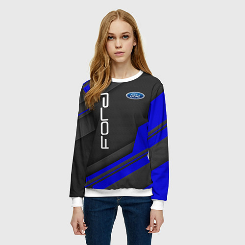 Женский свитшот Ford Форд авто / 3D-Белый – фото 3