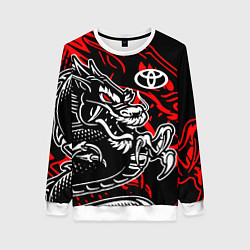 Свитшот женский TOYOTA DRAGON ТОЙОТА ДРАКОН, цвет: 3D-белый