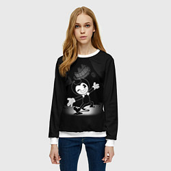 Свитшот женский BENDY - БЕНДИ ИГРА, цвет: 3D-белый — фото 2