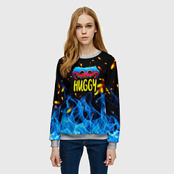 Свитшот женский Poppy Playtime: Blue Fire, цвет: 3D-меланж — фото 2