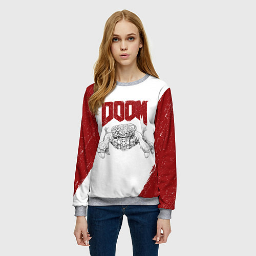 Женский свитшот Владычица пауков Doom / 3D-Меланж – фото 3