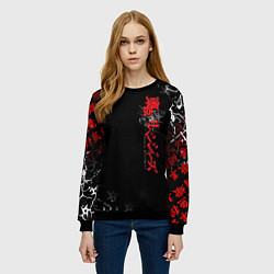 Свитшот женский TOKYO REVENGERS RED STYLE TEAM, цвет: 3D-черный — фото 2