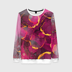 Свитшот женский Малиновое вино, цвет: 3D-белый