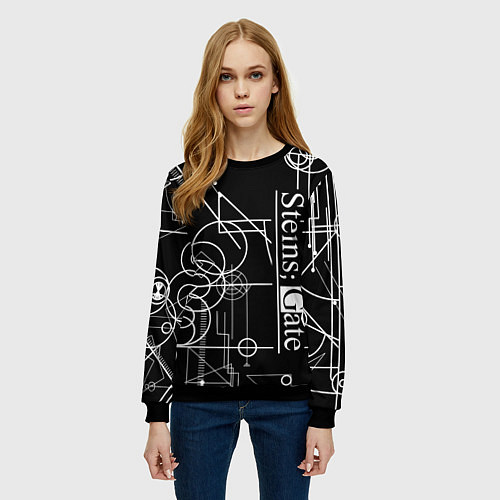 Женский свитшот SteinsGate Врата Штейна / 3D-Черный – фото 3