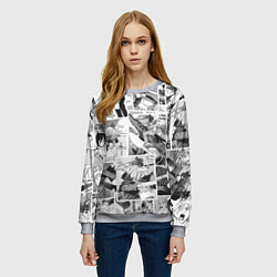 Свитшот женский Chainsaw Man Человек-бензопила манга, цвет: 3D-меланж — фото 2