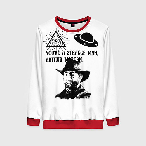 Женский свитшот Yes, im crazy! / 3D-Красный – фото 1