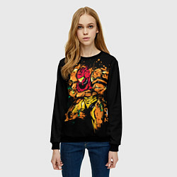 Свитшот женский Metroid Dread, Samus Aran, цвет: 3D-черный — фото 2