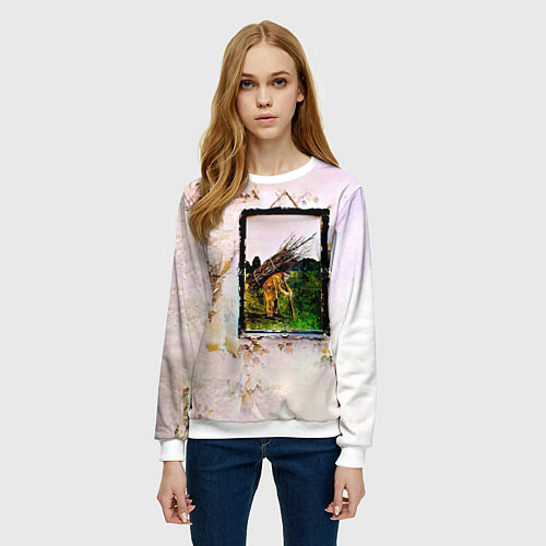Женский свитшот Led Zeppelin IV - четвёртый студийный альбом / 3D-Белый – фото 3