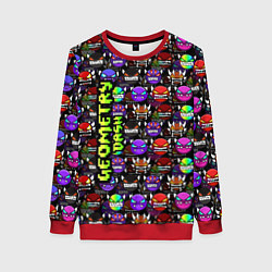 Свитшот женский Geometry Dash: Heroes, цвет: 3D-красный