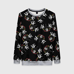 Свитшот женский КОРОЛЬ И ШУТ ЛОГО ПАТТЕРН, цвет: 3D-меланж