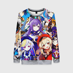 Свитшот женский ГЕРОИ ИГРЫ GENSHIN IMPACT, цвет: 3D-меланж