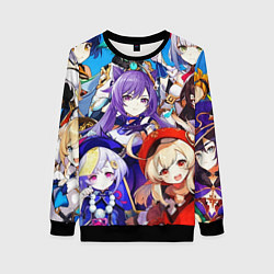 Свитшот женский ГЕРОИ ИГРЫ GENSHIN IMPACT, цвет: 3D-черный