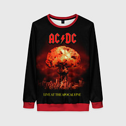 Свитшот женский Live at the Apocalypse - ACDC, цвет: 3D-красный