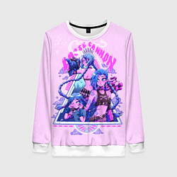 Свитшот женский Стадии Джинкс, цвет: 3D-белый