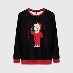 Свитшот женский БУМАЖНЫЙ ДОМ - LA CASA DE PAPEL BELLA CIAO - СЕРИА, цвет: 3D-красный