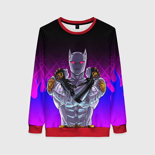 Женский свитшот JOJO KILLER QUEEN КОРОЛЕВА УБИЙЦА FIRE STYLE / 3D-Красный – фото 1