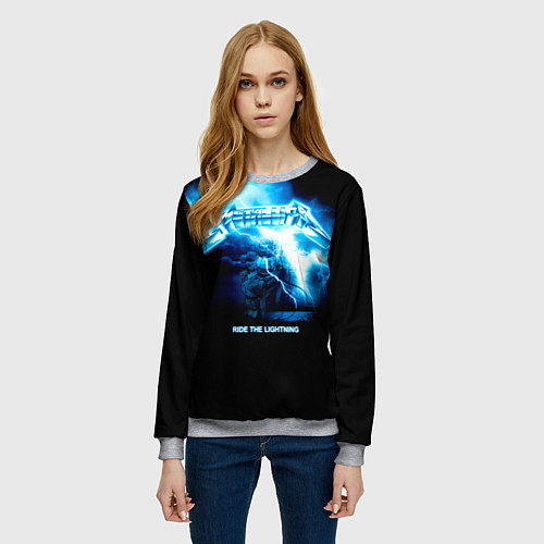 Женский свитшот Ride the Lightning Metallica / 3D-Меланж – фото 3