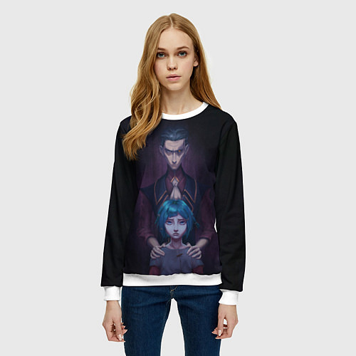 Женский свитшот Джинкс и Силко / 3D-Белый – фото 3