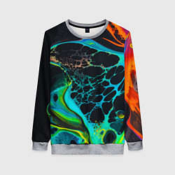 Свитшот женский Огни большого города, цвет: 3D-меланж