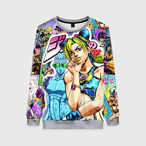 Женский свитшот JoJos Bizarre Adventure - Джолин Кудзё / 3D-Меланж – фото 1