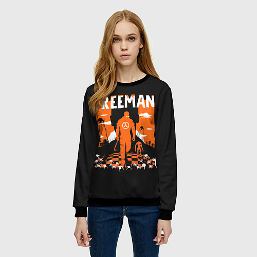 Женский свитшот Walkin Freeman / 3D-Черный – фото 3