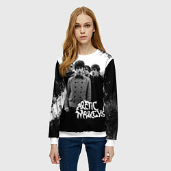 Свитшот женский Группа Arctic monkeys, цвет: 3D-белый — фото 2