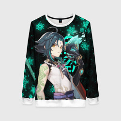 Свитшот женский GENSHIN IMPACT СЯО НОВОГОДНИЙ, цвет: 3D-белый