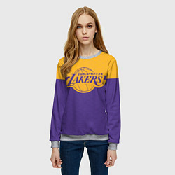 Свитшот женский LAKERS LINE HEXAGON SPORT, цвет: 3D-меланж — фото 2