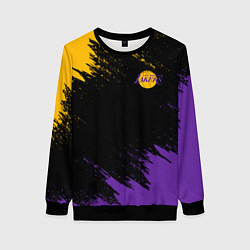 Свитшот женский LAKERS БРЫЗГИ КРАСОК, цвет: 3D-черный