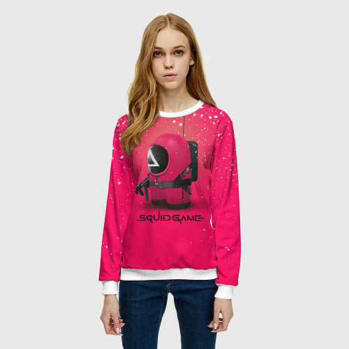Женский свитшот Among Us x Squid Game / 3D-Белый – фото 3