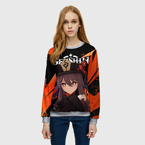 Женский свитшот HU TAO ХУ ТАО ВАНШЭН / 3D-Меланж – фото 3