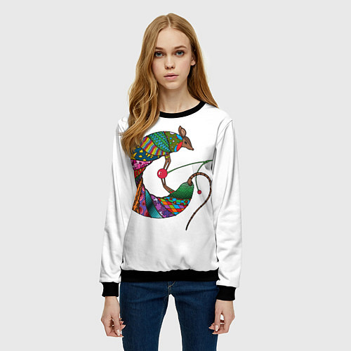 Женский свитшот Броненосец / 3D-Черный – фото 3