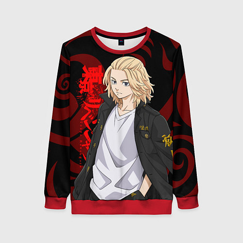 Женский свитшот МАЙКИ МАНДЗИРО САНО КРАСНЫЙ ОРНАМЕНТ / 3D-Красный – фото 1