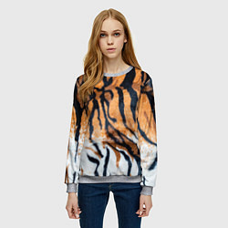 Свитшот женский Шкура тигра Новый год 2022, цвет: 3D-меланж — фото 2