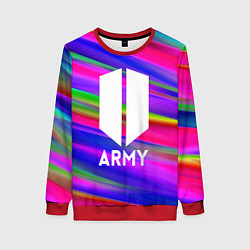 Свитшот женский BTS ARMY RAIBOW, цвет: 3D-красный