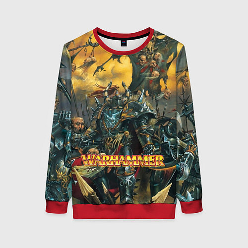 Женский свитшот Warhammer old battle / 3D-Красный – фото 1