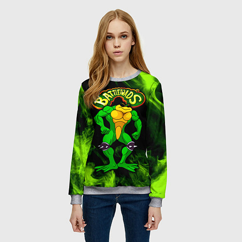 Женский свитшот Battletoads Rash / 3D-Меланж – фото 3