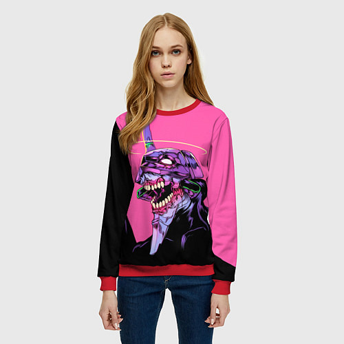 Женский свитшот Ева Берсерк / 3D-Красный – фото 3