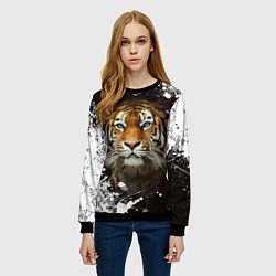 Свитшот женский Год тигра2022, цвет: 3D-черный — фото 2