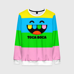 Свитшот женский Toca Boca Logo Тока Бока, цвет: 3D-белый