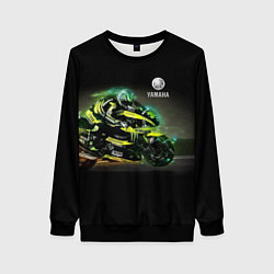 Свитшот женский YAMAHA - famous racing team!, цвет: 3D-черный