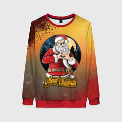 Свитшот женский Santa love you, цвет: 3D-красный