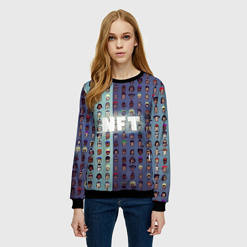 Женский свитшот NFT / 3D-Черный – фото 3