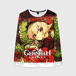 Женский свитшот Кли - искорка из Genshin Impact