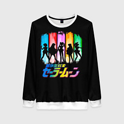 Свитшот женский Воины в матросках - Сейлор Мун, цвет: 3D-белый