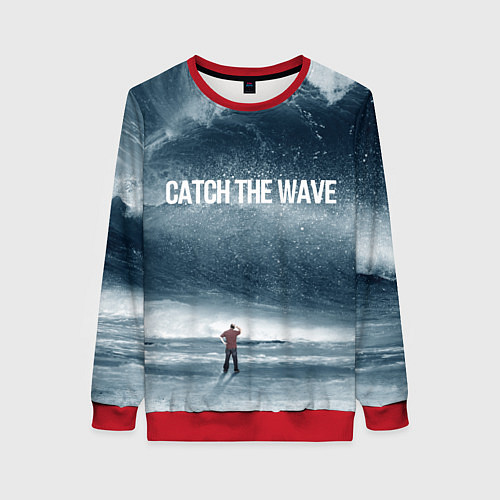 Женский свитшот Волна мыслей / 3D-Красный – фото 1