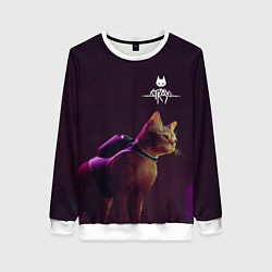 Свитшот женский Stray: Wandering Cat, цвет: 3D-белый
