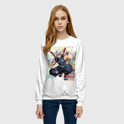 Женский свитшот Тенген Tengen Uzui / 3D-Белый – фото 3